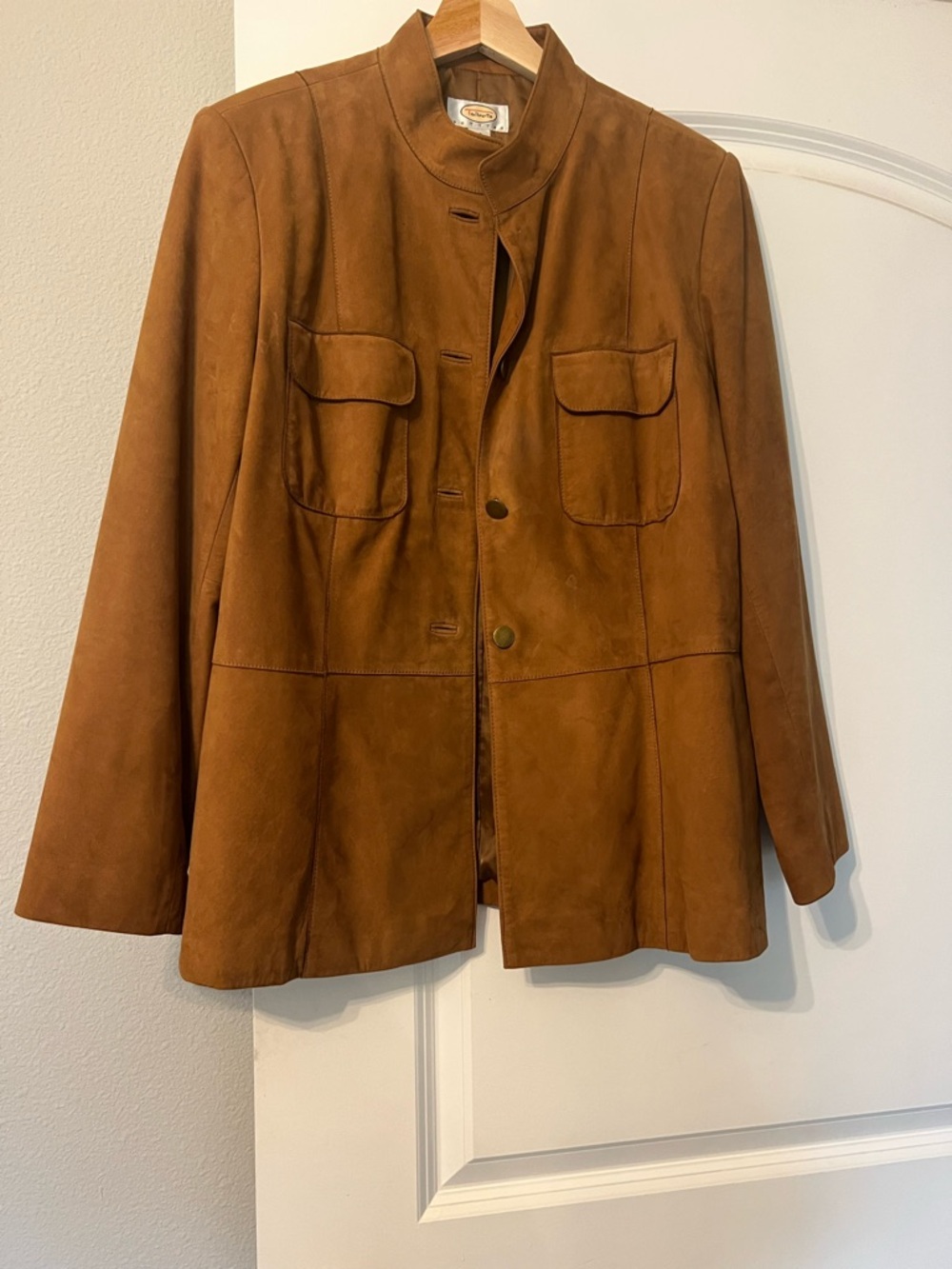 Talbots Suede Jacket in Chestnut Brown